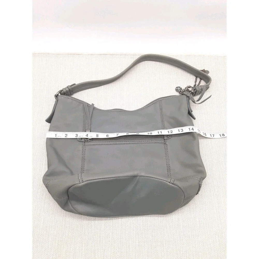 The Sak Gray Hobo Bag Leather Shoulder Handbag